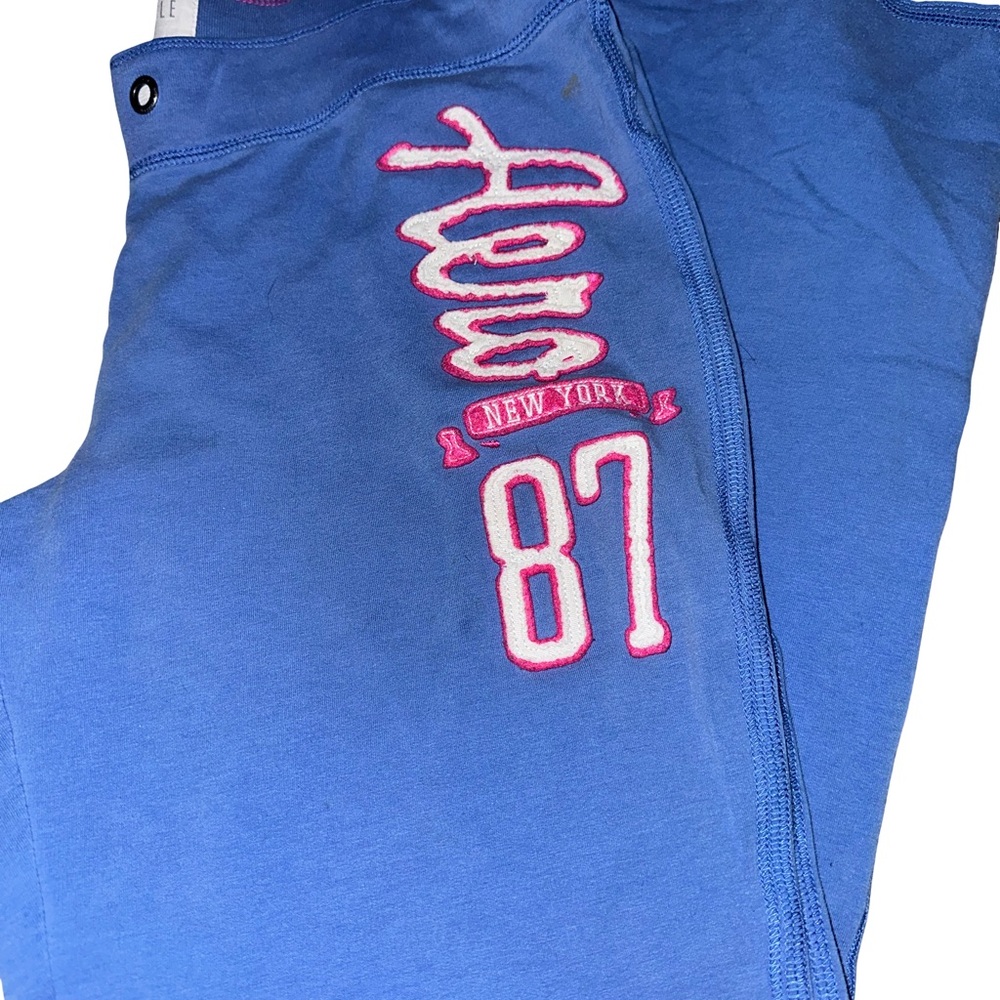 Aeropostale Blue Joggers with Pink Stitching